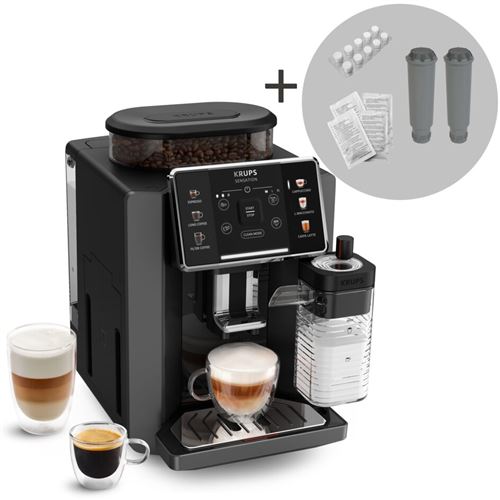 Expresso avec broyeur Krups Sensation Lait EA912HF1 Gris anthracite + kit entretien État correct Krups reconditionné disponible sur Fnac