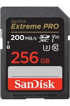 Extreme PRO 256GB SDXC 200MB/s Très bon état - 116,99 € Extreme PRO 256GB SDXC 200MB/s Très bon état SanDisk reconditionné disponible sur Darty