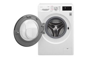 F4J6EY2W - Machine à laver - largeur : 60 cm - profondeur : 56 cm - hauteur : 85 cm - chargement frontal - 59 litres - 8.5 kg - 1400 tours/min Bon état LG reconditionné disponible sur Darty