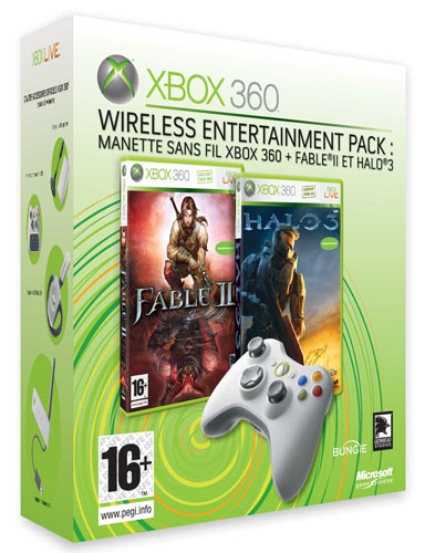 Fable 2 + Halo 3 + manette sans fil pour Xbox 360 Microsoft État correct Microsoft reconditionné disponible sur Fnac