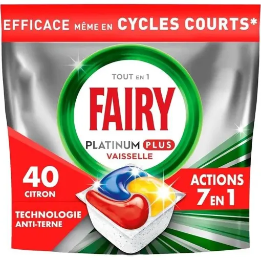 Acheter Fairy Platinum Plus Tablettes Lave-Vaisselle All In One, Citron, 40 Capsules occasion - 15,99 € Fairy Platinum Plus Tablettes Lave-Vaisselle All In One, Citron, 40 Capsules occasion reconditionné disponible sur Rakuten