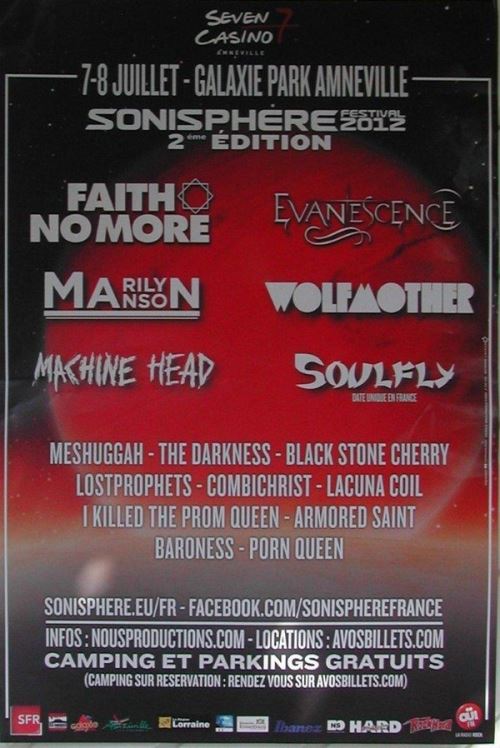 Faith No More - Evanescence - 40x60 cm - AFFICHE / POSTER État correct N/A reconditionné disponible sur Fnac