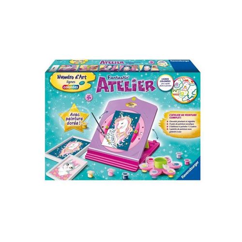 Fantastic Atelier Numero dArt - Ravensburger - Coffret complet Peinture au numero avec chevalet reglable - Des 7 ans État correct N/A reconditionné disponible sur Fnac