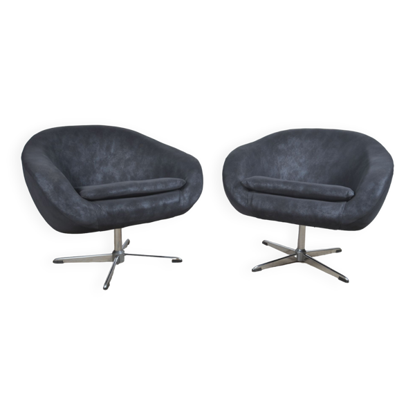 Fauteuil coquille pivotant scandinave par Carl Eric Kolte 1960 Bon état reconditionné (offre indisponible)