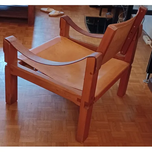 Fauteuil cuir vintage, design Pierre Chapo 1960 Bon état - 3400,00 € Fauteuil cuir vintage, design Pierre Chapo 1960 Bon état reconditionné disponible sur Rakuten