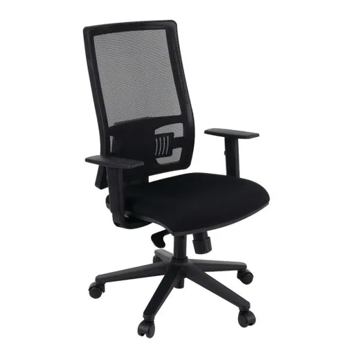 fauteuil d'ordinateur avec accoudoir réglable noir à roulettes Bon état reconditionné disponible sur Rakuten