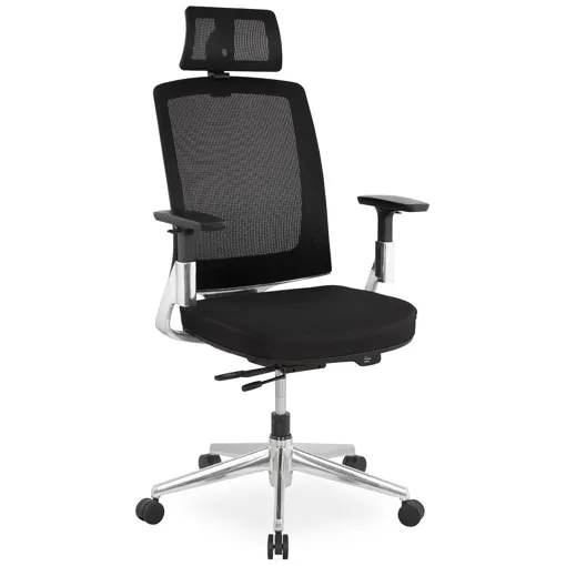 Fauteuil de bureau design 'ULTRA' en tissu noir Bon état reconditionné disponible sur Rakuten