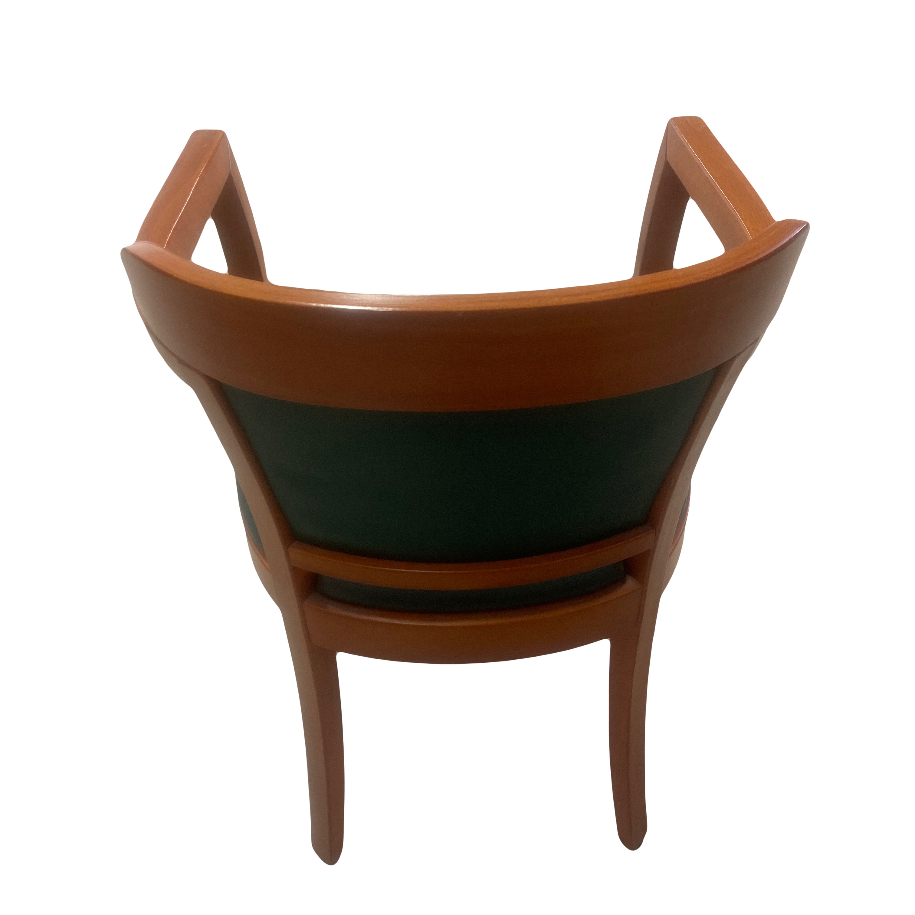 Voir photo 2 de Fauteuil de Bureau Style Art Nouveau Assise Façon Cuir Vert Fauteuil de Bureau Style Art Nouveau Assise Façon Cuir Vert Très bon état reconditionné photo 2