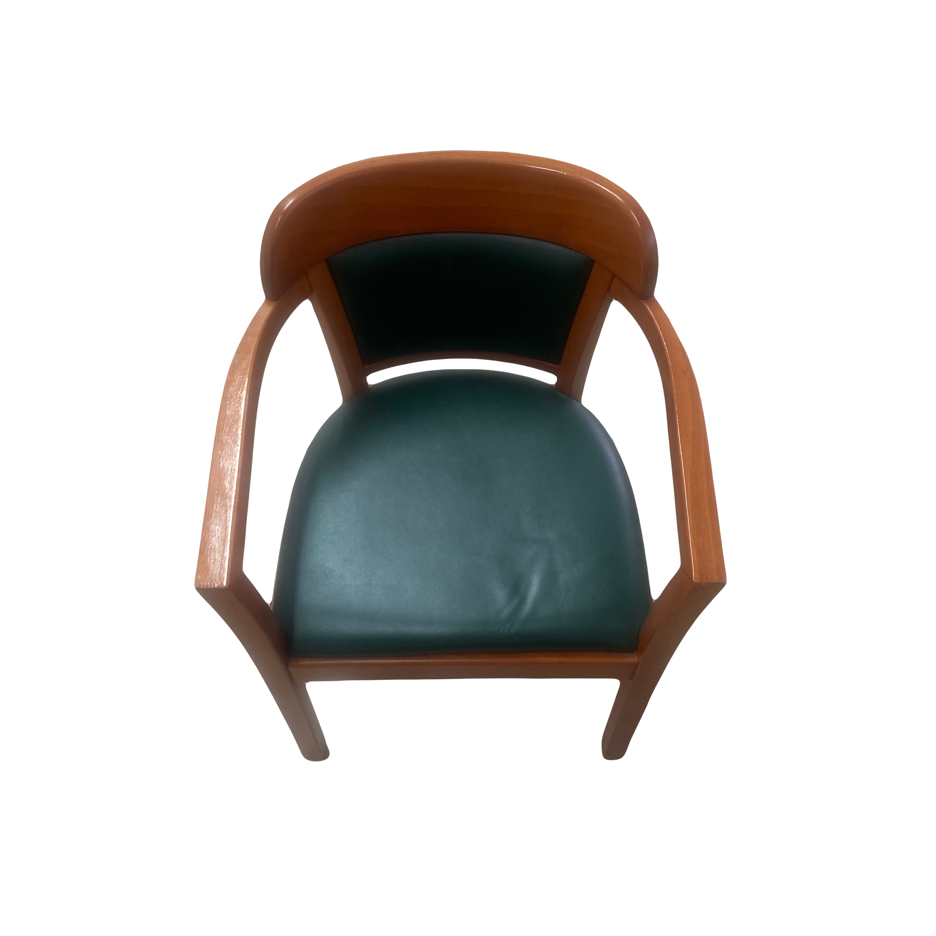 Voir photo 4 de Fauteuil de Bureau Style Art Nouveau Assise Façon Cuir Vert Fauteuil de Bureau Style Art Nouveau Assise Façon Cuir Vert Très bon état reconditionné photo 4