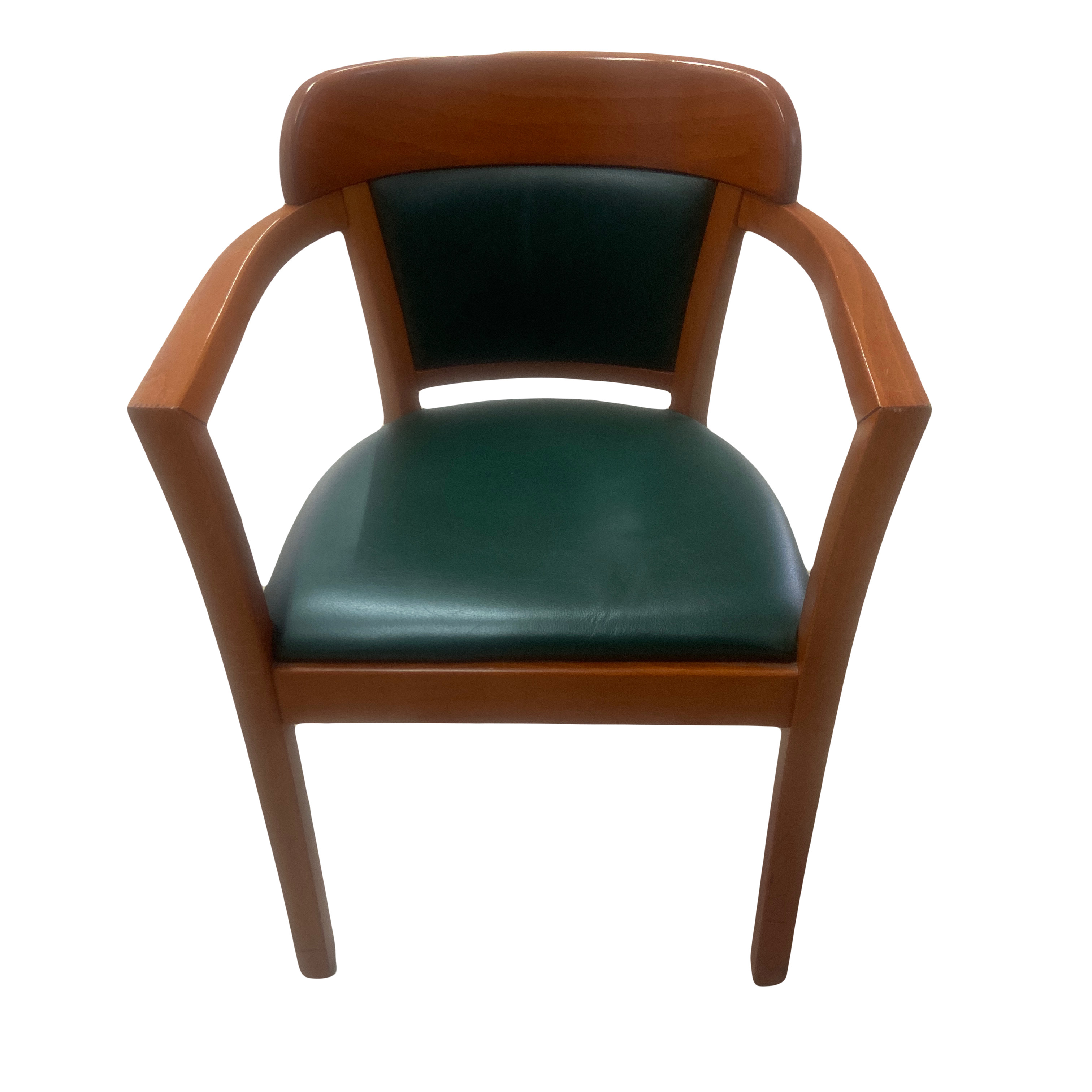 Voir photo 5 de Fauteuil de Bureau Style Art Nouveau Assise Façon Cuir Vert Fauteuil de Bureau Style Art Nouveau Assise Façon Cuir Vert Très bon état reconditionné photo 5