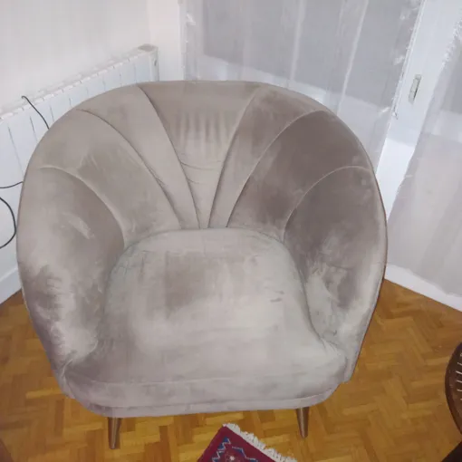 Fauteuil De Salon Tissu Alcantata Couleur Taupe Bon état reconditionné disponible sur Rakuten