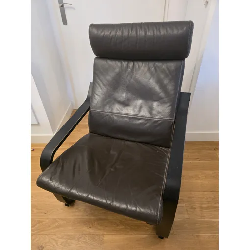 Fauteuil POANG CUIR IKEA Bon état reconditionné disponible sur Rakuten