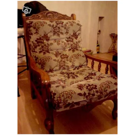 fauteuil salon bois rustique Bon état reconditionné disponible sur Rakuten