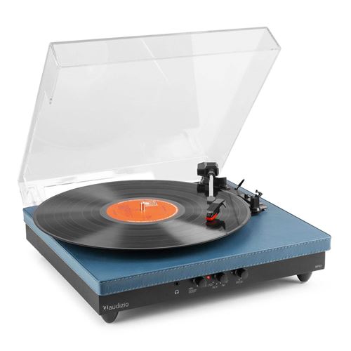 Fenton RP113D Platine vinyle Bluetooth avec Haut-Parleurs Intégrés 33, 45 et 78 Tours Cuir Bleu foncé État correct N/A reconditionné disponible sur Fnac