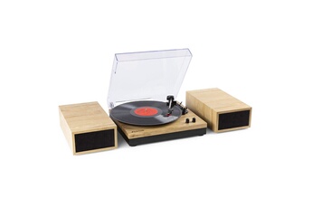 Fenton RP165L Platine vinyle Bluetooth avec 2 enceintes - Bois clair, 3 vitesses de lecture 33, 45 et 78 Tours Très bon état N/A reconditionné disponible sur Darty