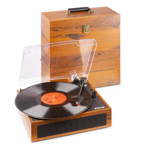 Fenton RP170L Platine Vinyle Bluetooth avec Valise de Rangement - Bois Clair, haut-parleurs intégrés État correct N/A reconditionné disponible sur Fnac