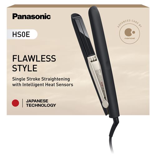 Fer à lisser Panasonic EH-HS0E-K825 Noir et Gris État correct Panasonic reconditionné disponible sur Fnac