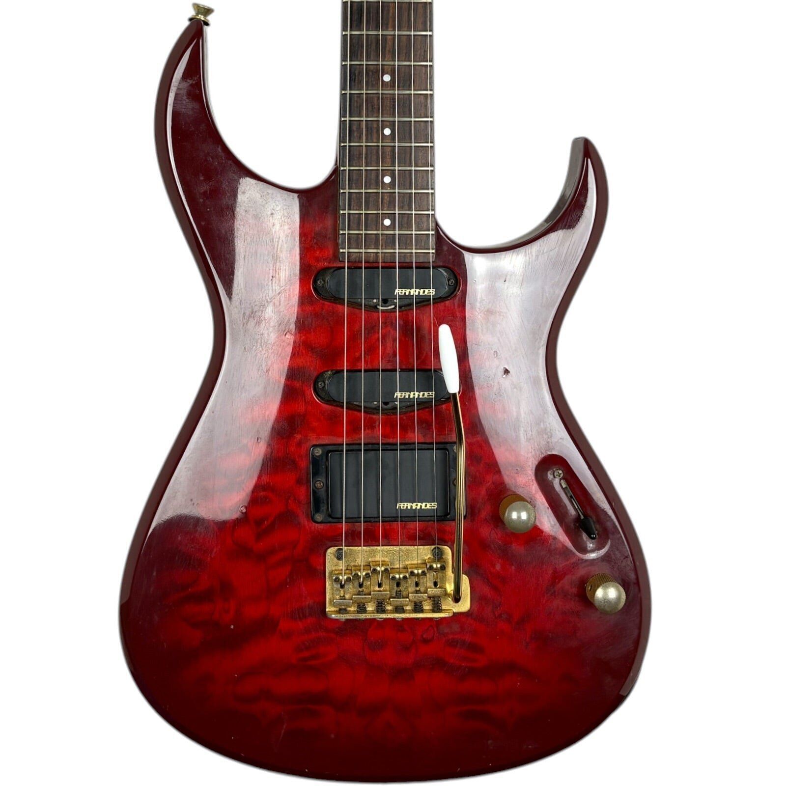 Fernandes Japan FGZ-420 Superstrat 1997-2003 - transparent rouge couette rouge quilt Bon état reconditionné disponible sur Refurbed | Dero