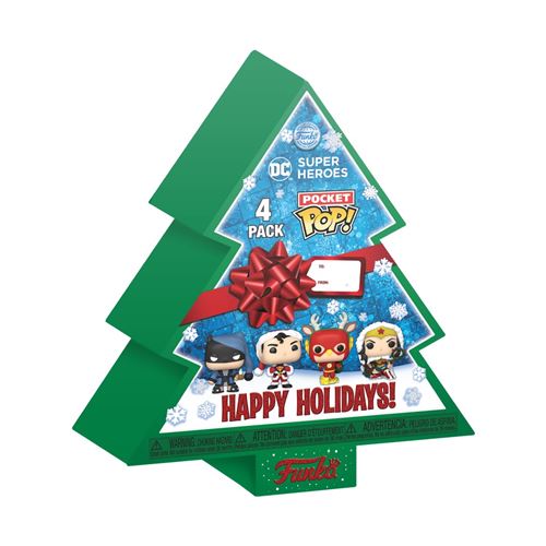 Figurines Funko Pop Pocket DC Super Heroes Holiday 4 Pack État correct Funko reconditionné disponible sur Fnac