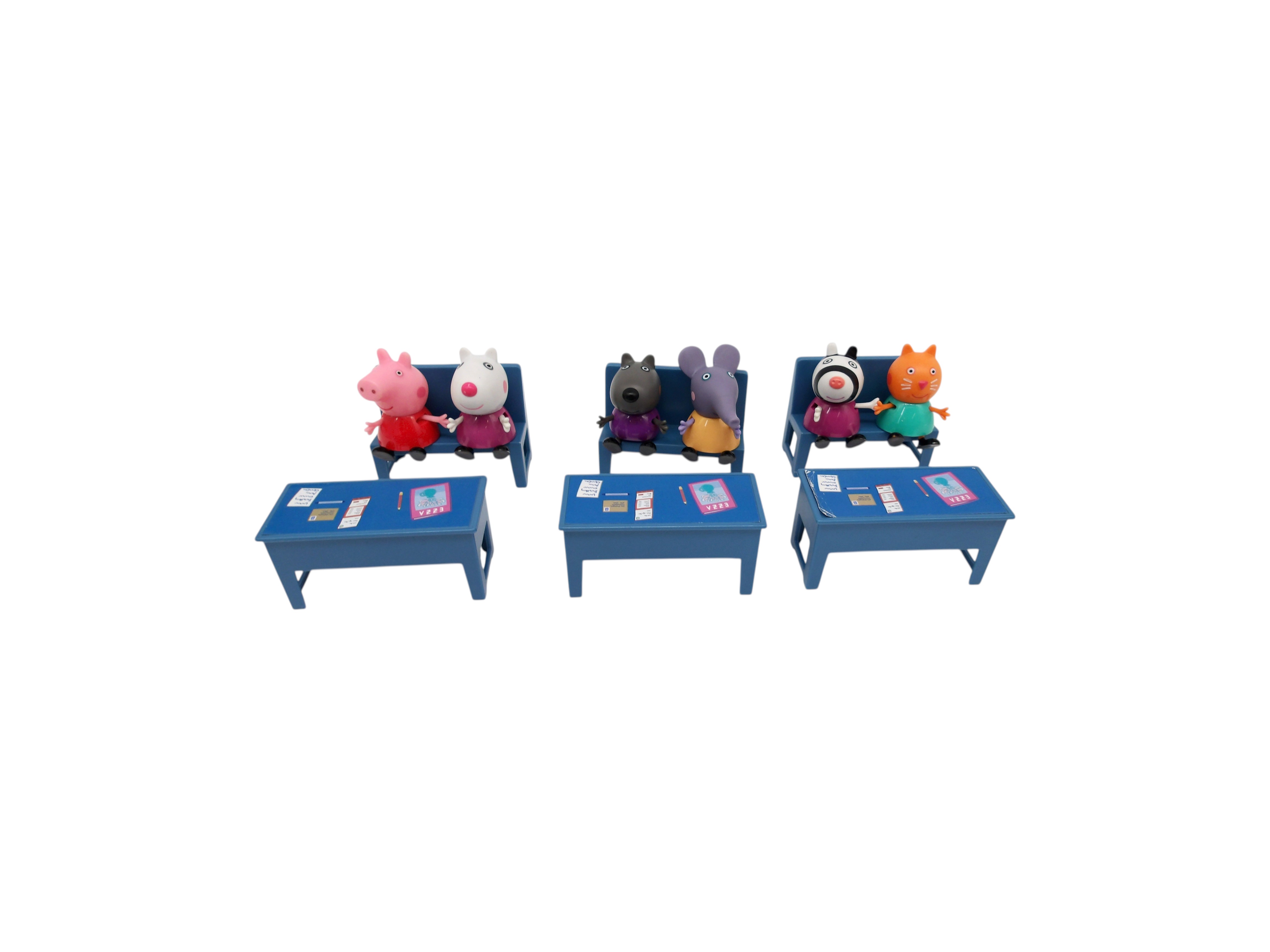 Voir photo 2 de Figurines - Peppa Pig en classe - x7 Figurines - Peppa Pig en classe - x7 Très bon état reconditionné photo 2