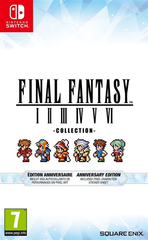 Final Fantasy I-VI Collection Édition Anniversaire Nintendo Switch État correct - 84,89 € Final Fantasy I-VI Collection Édition Anniversaire Nintendo Switch État correct Bandai Namco reconditionné disponible sur Fnac