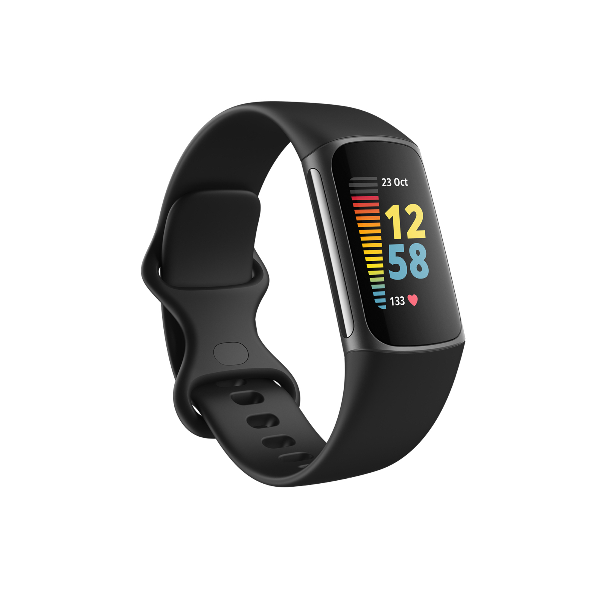 Fitbit Charge 5 AMOLED Bracelet connecté Noir, Graphite - Très bon état Très bon état Fitbit reconditionné disponible sur Pixmania