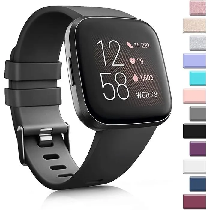 Fitbit Versa 2 Aluminum Graphite Band Black Reconditionné - Excellent état Reconditionné Fitbit reconditionné disponible sur Cdiscount Seconde Vie