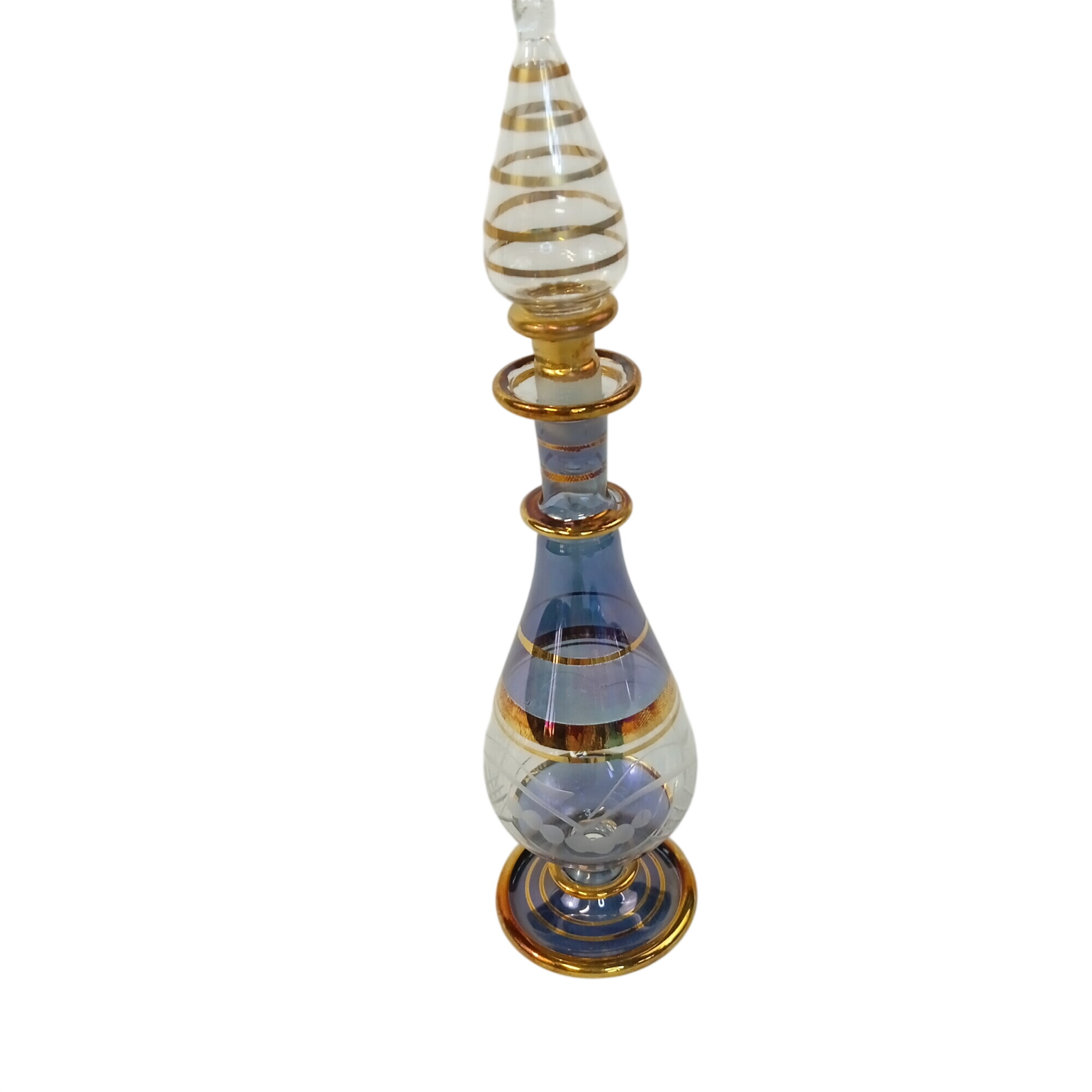 Acheter Flacon de parfum Egyptien en verre soufflé 17 cm Très bon état - 10,40 € Flacon de parfum Egyptien en verre soufflé 17 cm Très bon état reconditionné disponible sur Label Emmaüs