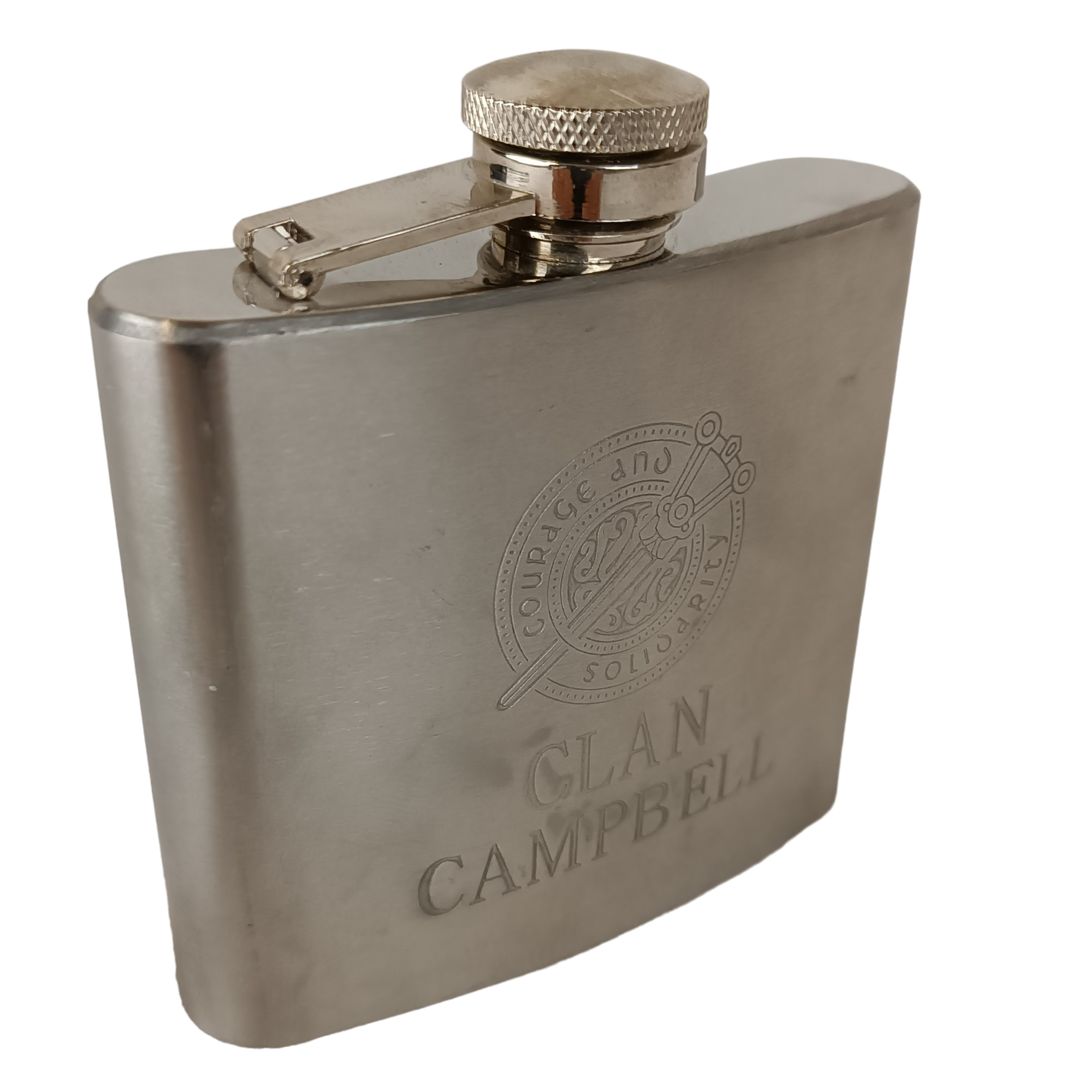 Acheter Flasque à whisky CLAN CAMPBELL, en inox État correct - 10,50 € Flasque à whisky CLAN CAMPBELL, en inox État correct reconditionné disponible sur Label Emmaüs