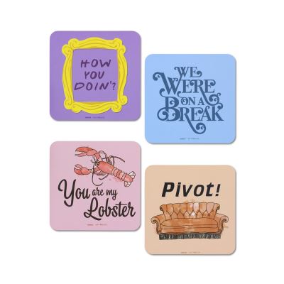 Friends Quotes - Lot de 4 Sous-verres 10 x 10 cm État correct N/A reconditionné disponible sur Fnac