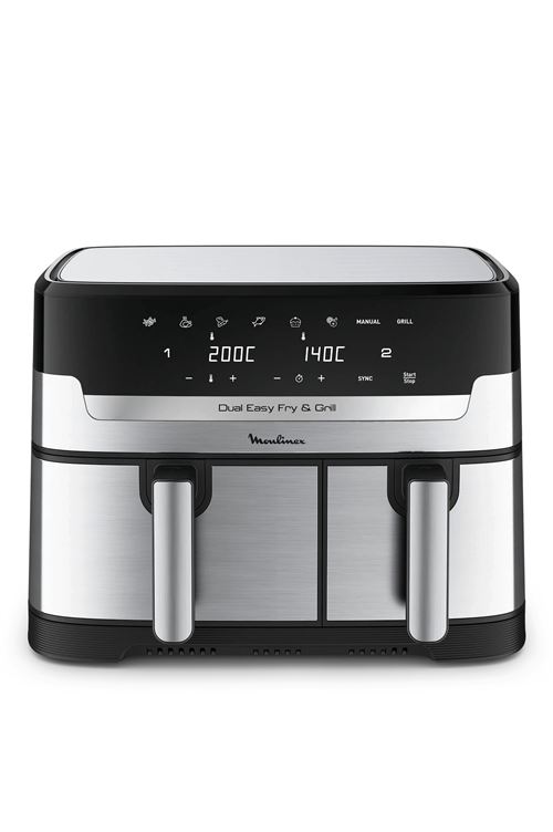 Friteuse à air Moulinex Dual Easy Fry & Grill EZ905D20 8,3L Inox Reconditionné État correct Moulinex reconditionné disponible sur Fnac