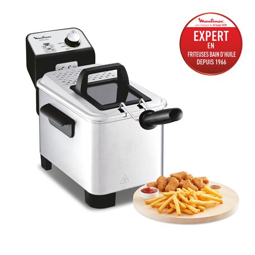 Friteuse Moulinex Easy Pro Premium Zone Froide YY5144FB 2200 W 3 L Inox brossé État correct Moulinex reconditionné disponible sur Fnac