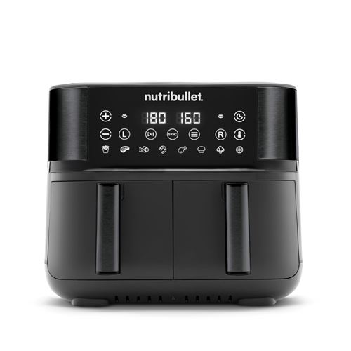 Friteuse Nutribullet Air Fryer Double Bac NBA081B 2850 W Noir État correct reconditionné disponible sur Fnac