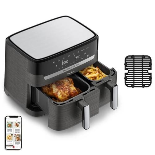 Friteuse sans huile + Grill 8,3L - 2 tiroirs - 8 programmes - Economie d'énergie - Air Fryer - Dual Easy Fry&Grill - EZ905B20 État correct N/A reconditionné disponible sur Fnac