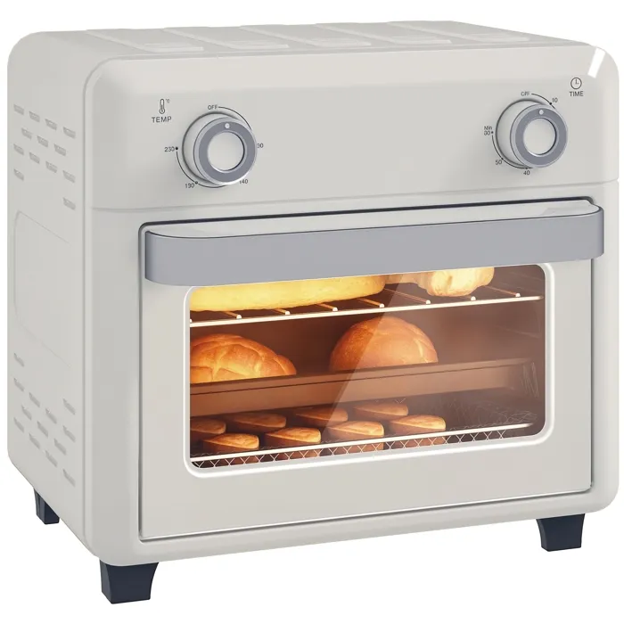 Friteuse sans huile mini four à air chaud - HOMCOM - 10L 1 000 W - température réglable 80°C-230°C minuterie - crème Reconditionné HOMCOM reconditionné disponible sur Cdiscount Seconde Vie | Dero