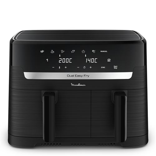 Friteuse sans huile Moulinex Air Fryer Easy Fry Dual 2 tiroirs EZ901N20 État correct Moulinex reconditionné disponible sur Fnac