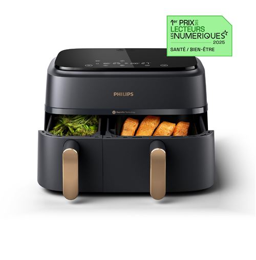 Friteuse sans huile Philips NA352/00 Airfryer 9L noir double panier État correct reconditionné disponible sur Fnac