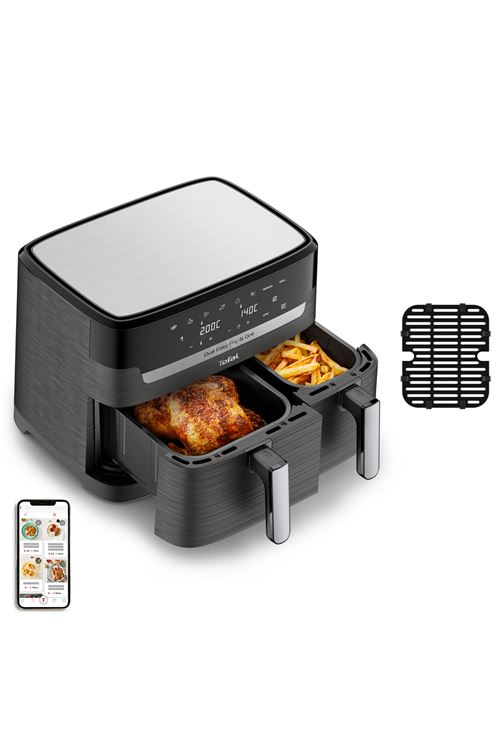 Friteuse sans huile Tefal Dual Easy Fry & Grill EY905B10 8.3 L Gris Reconditionné État correct Tefal reconditionné disponible sur Fnac