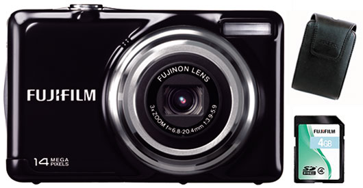 Fujifilm FinePix JV300 Noir + Etui + Carte SDHC 4 Go État correct Fujifilm reconditionné disponible sur Fnac