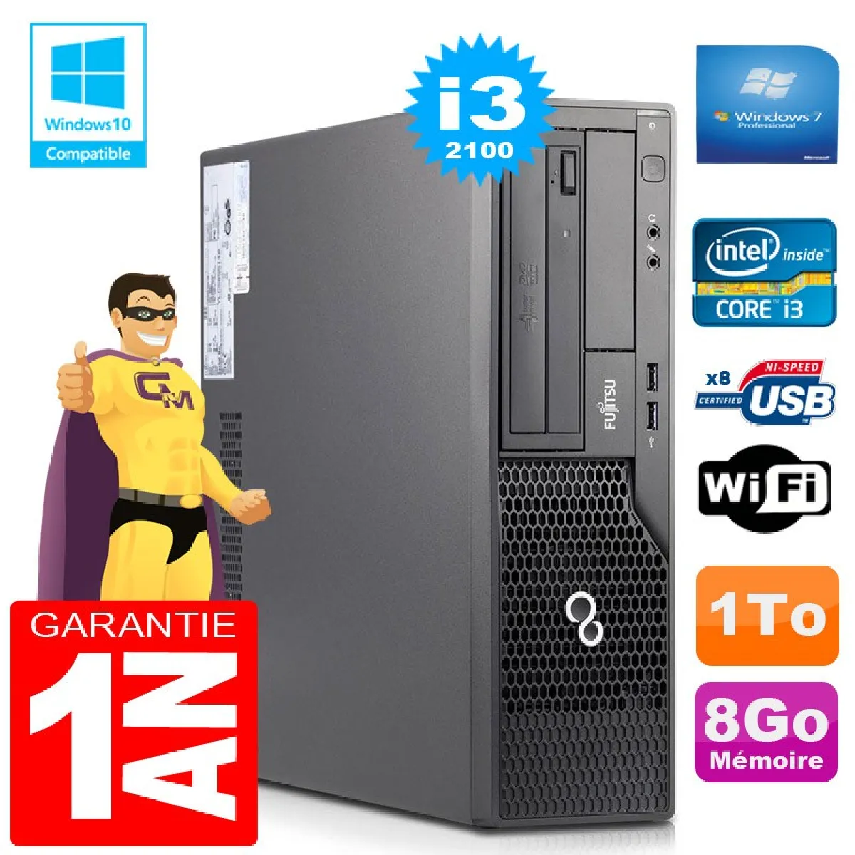 Fujitsu Esprimo E500 E85+ - Noir État correct - 319,95 € Fujitsu Esprimo E500 E85+ - Noir État correct Fujitsu reconditionné disponible sur Rue du Commerce Seconde Vie