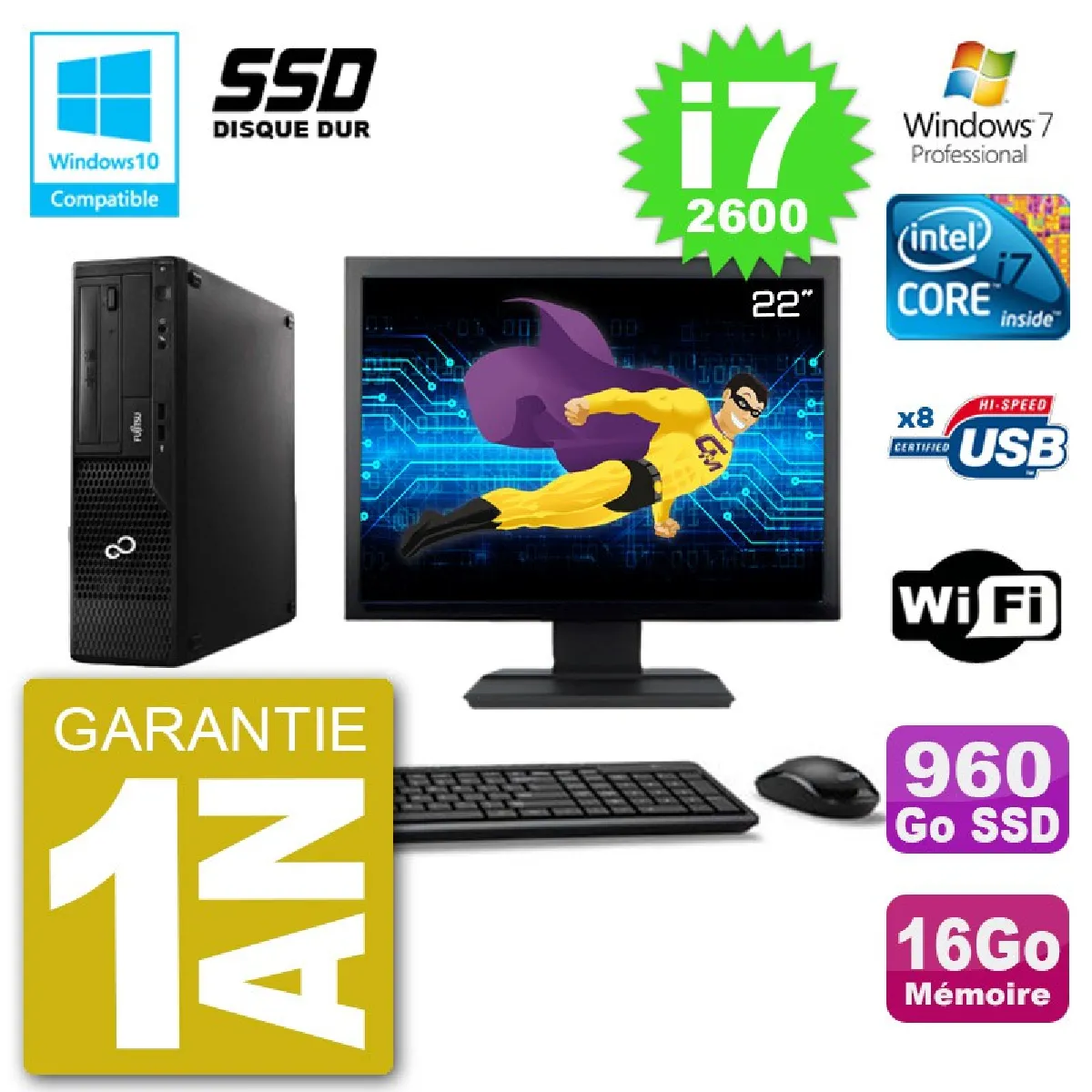 Fujitsu Esprimo E500 E85+ - Noir État correct - 769,95 € Fujitsu Esprimo E500 E85+ - Noir État correct Fujitsu reconditionné disponible sur Rue du Commerce Seconde Vie