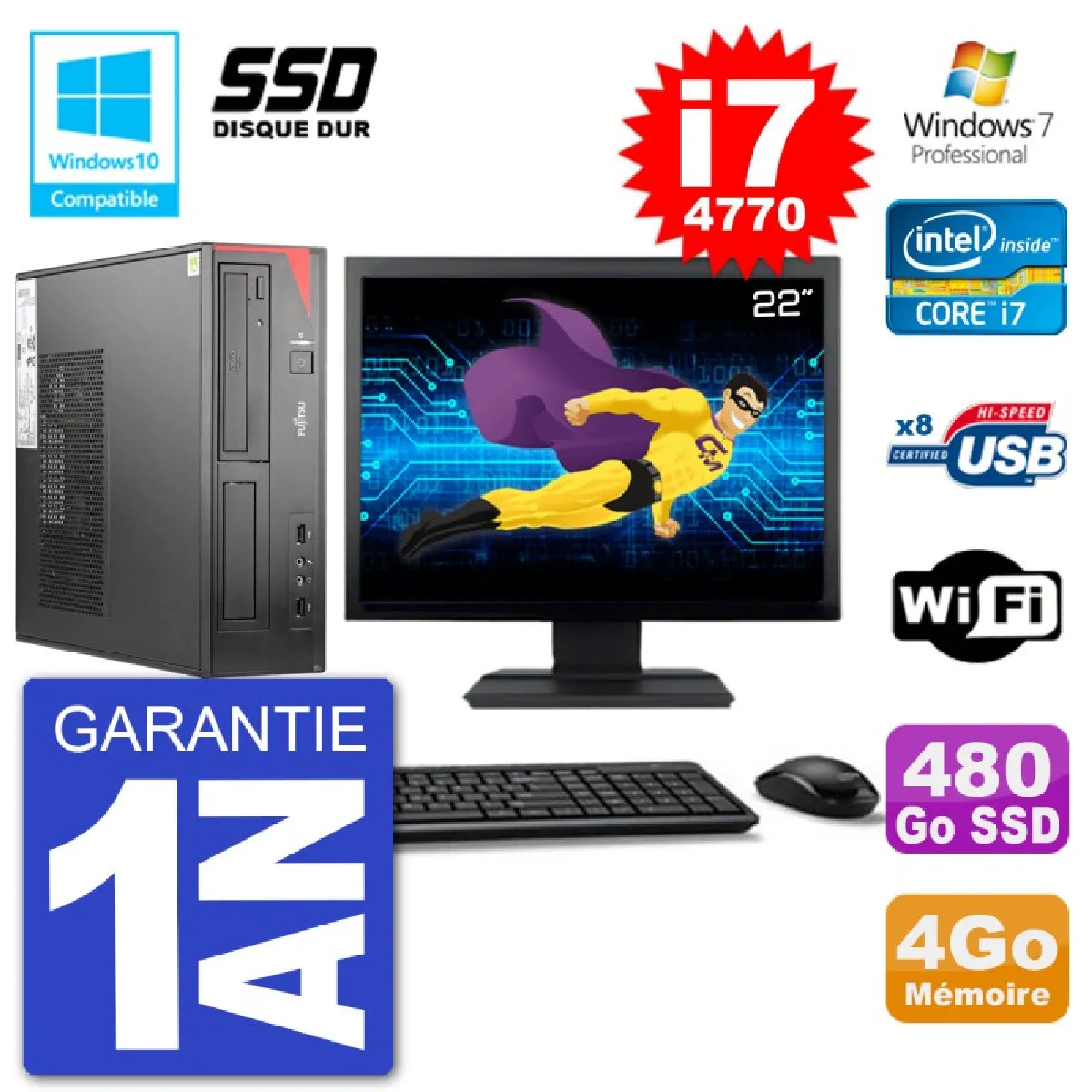 Fujitsu Esprimo E520 DT - Ecran 22" État correct - 364,50 € Fujitsu Esprimo E520 DT - Ecran 22" État correct Fujitsu reconditionné disponible sur Rue du Commerce Seconde Vie