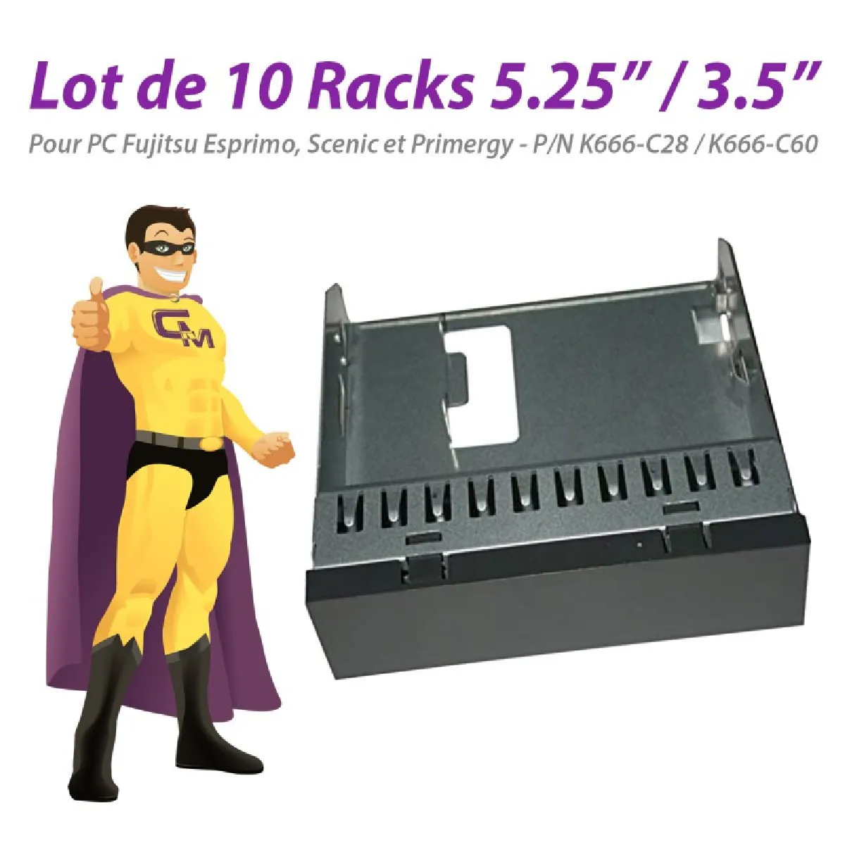 Fujitsu Rack amovible 5,25" État correct - 68,50 € Fujitsu Rack amovible 5,25" État correct Fujitsu reconditionné disponible sur Rue du Commerce Seconde Vie