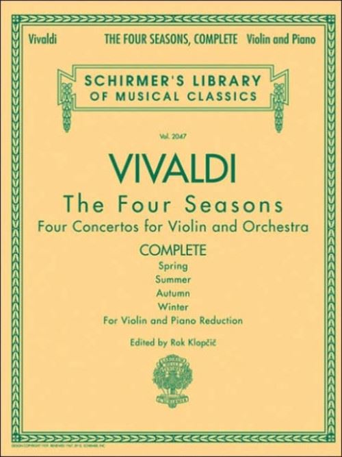 G. Schirmer - Vivaldi: The Four Seasons - pour violon et piano État correct reconditionné disponible sur Fnac | Dero