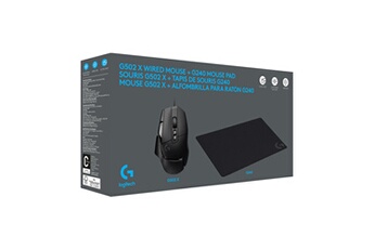 G502 X Gaming Filaire LIGHTFORCE + Tapis G240 Bon état Logitech reconditionné disponible sur Darty
