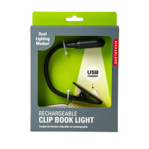 Gadget Kikkerland Lampe de lecture clipsable et rechargeable Noir État correct reconditionné disponible sur Fnac