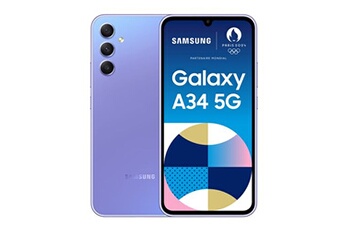 Galaxy A34 128Go Lavande 5G Bon état Samsung reconditionné disponible sur Darty