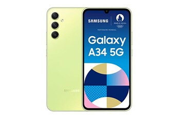 Galaxy A34 128Go Lime 5G État correct Samsung reconditionné disponible sur Darty