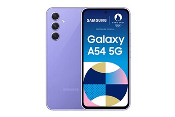 Galaxy A54 - 5G smartphone - double SIM - RAM 8 Go / Mémoire interne 256 Go - microSD slot - OLED display - 6.4" - 2340 x 1080 pixels (120 Hz) - 3 x Très bon état Samsung reconditionné disponible sur Darty