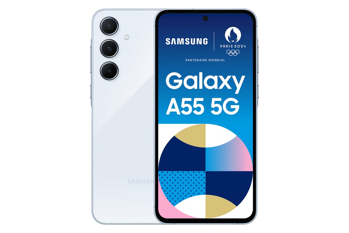 Galaxy A55 (5G) 128 Go, Bleu, Débloqué - Bon état Bon état Samsung reconditionné disponible sur Pixmania